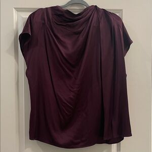 Banana Republic Rich Purple Drape Blouse